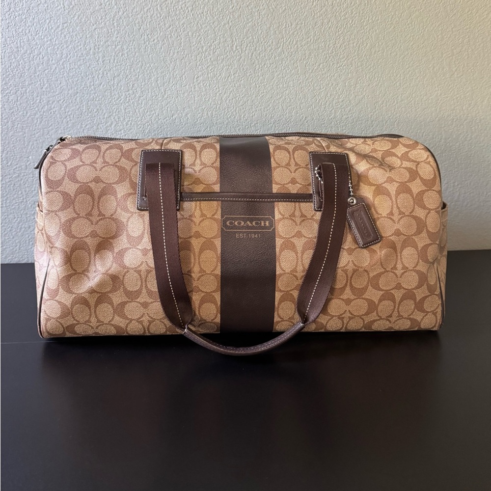 Coach Brown Signature Duffel Bag